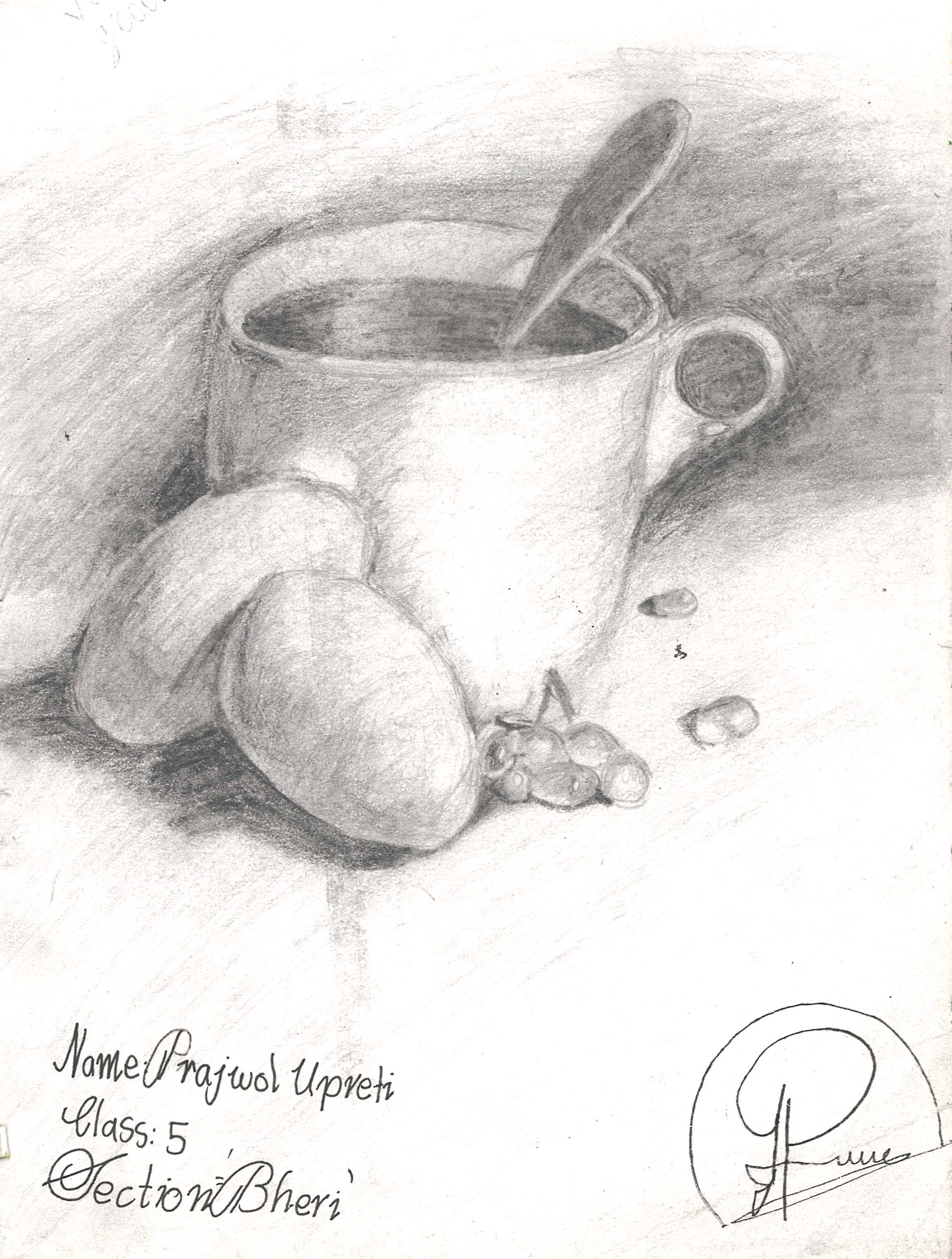 Still Life Cup and Fruits